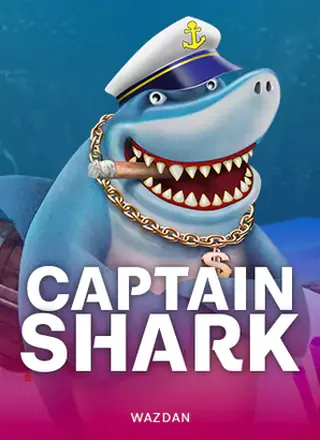 ภาพปกเกมยิงปลา Captain Shark จาก Wazdan ธีมกัปตันฉลามใต้สมุทร